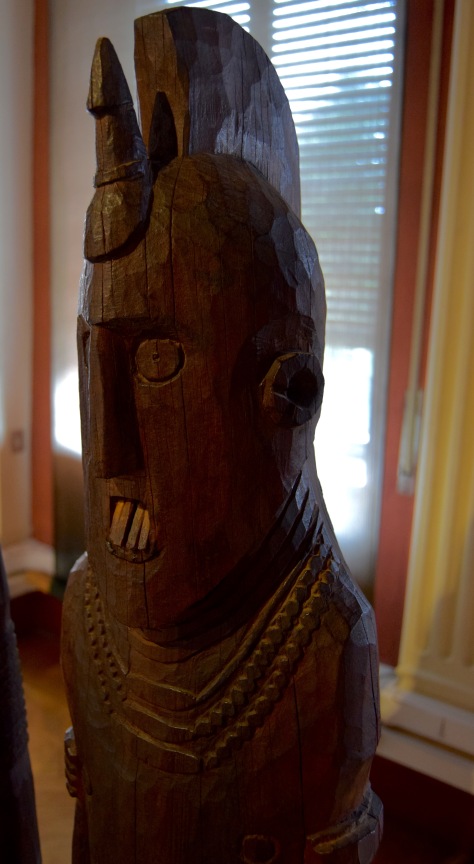 Photo by Suzi Richer. The head of one of the victims of the hero on display in the Ethnographic Museum.